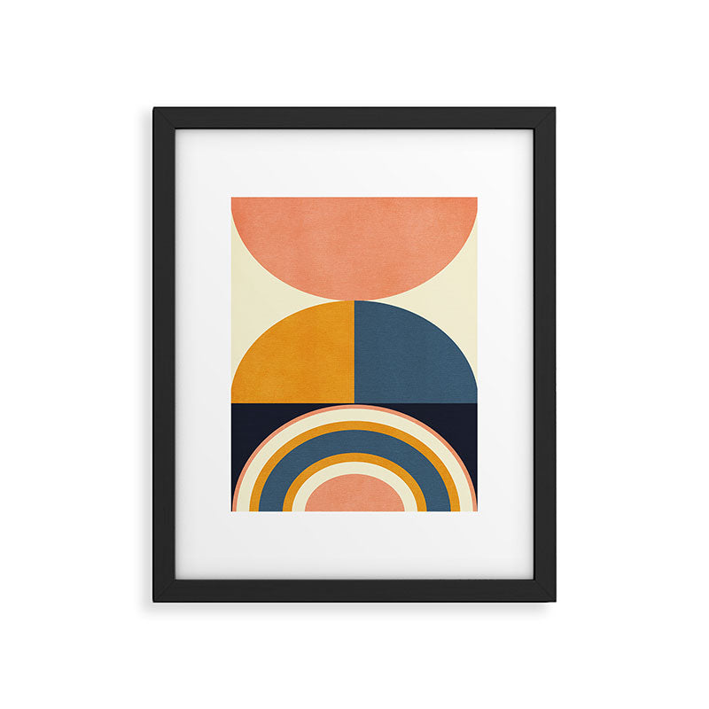 mid century geometry II Framed Art Print Gallery Image 5