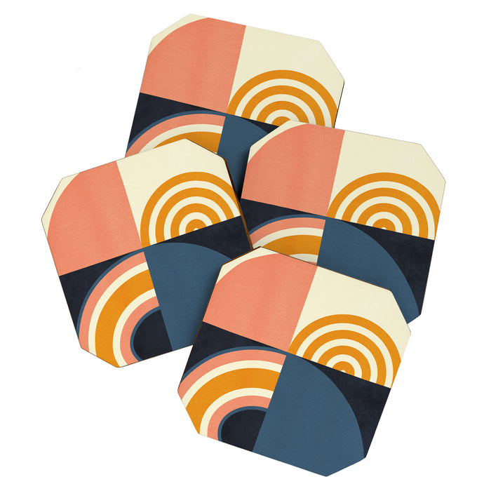 mid century geometry IV Coaster Gallery Image 1