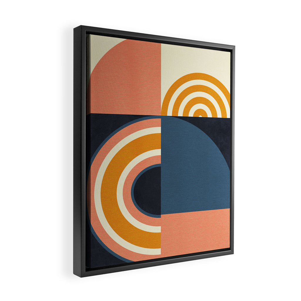 mid century geometry IV Framed Canvas Print Gallery Image 2