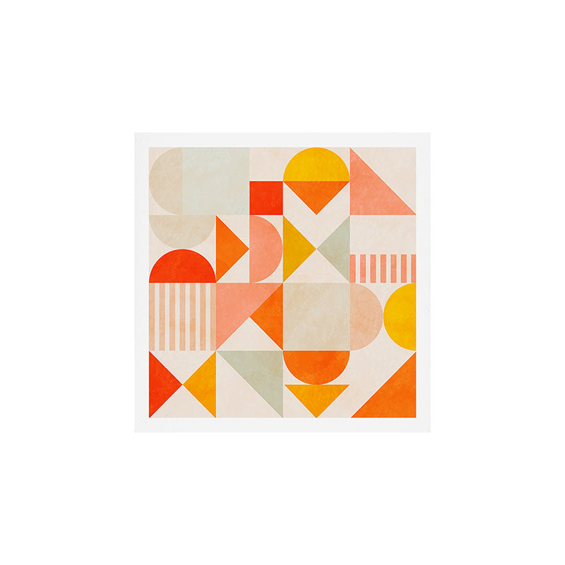 mid century geometry sunny 1 Art Print Gallery Image 1