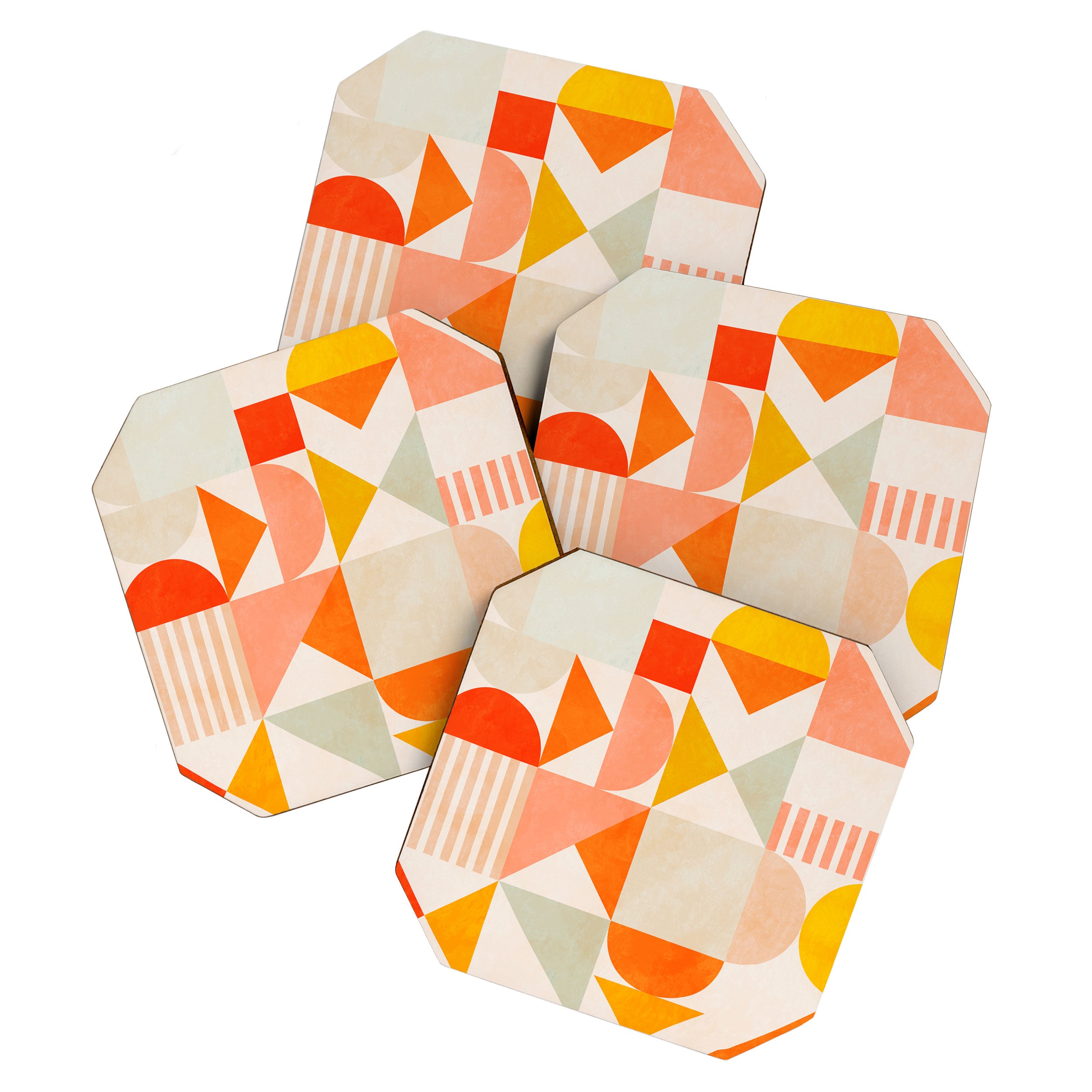 mid century geometry sunny 1 Coaster Gallery Image 1