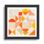 mid century geometry sunny 1 Framed Art Print Gallery Image 1