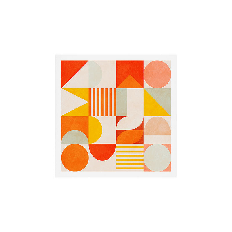 mid century geometry sunny 2 Art Print Gallery Image 1