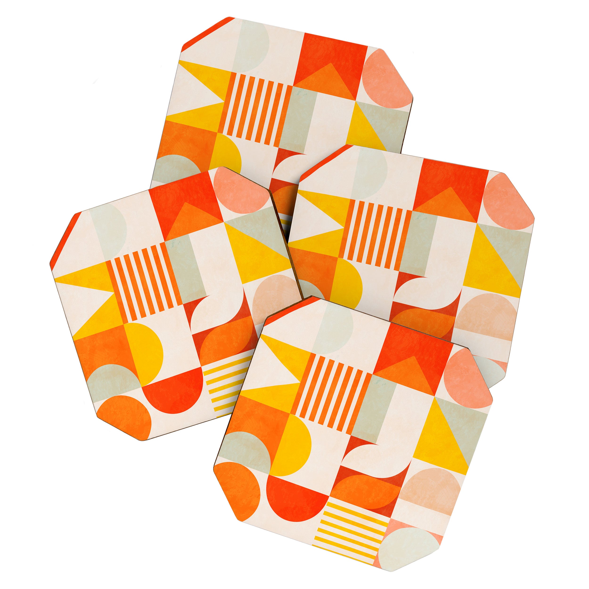 mid century geometry sunny 2 Coaster Gallery Image 1