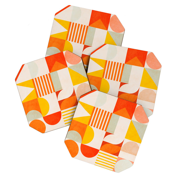 mid century geometry sunny 2 Coaster Gallery Image 1