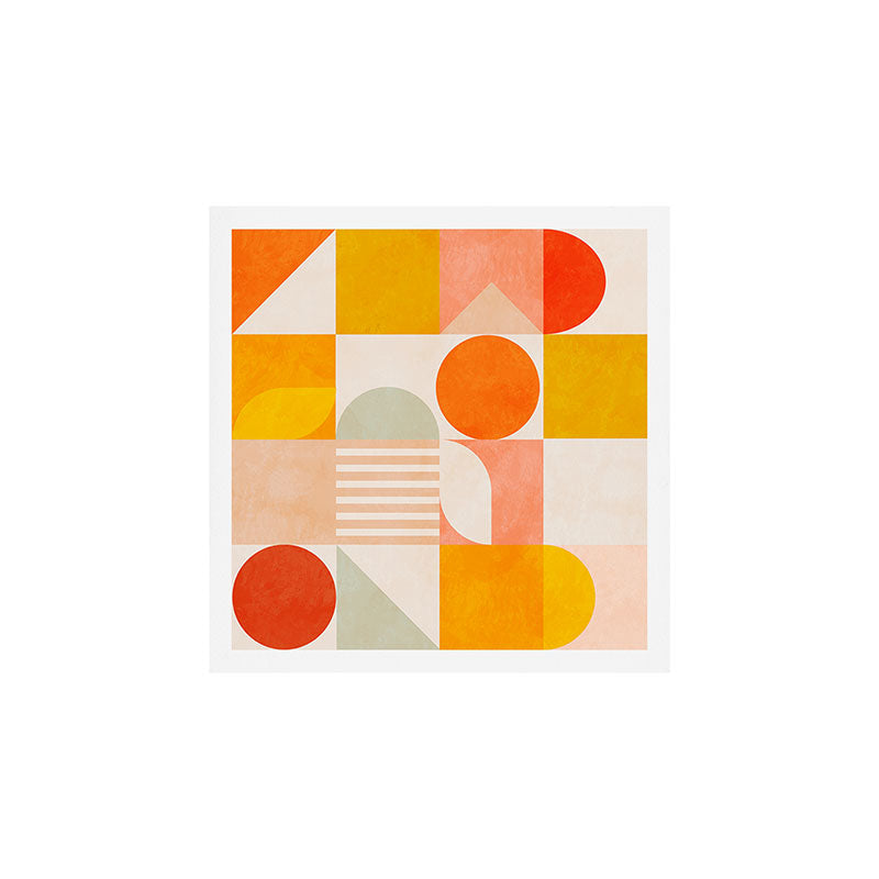 mid century geometry sunny 4 Art Print Gallery Image 1