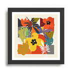 mid century minimal floral Framed Art Print Gallery Image 1