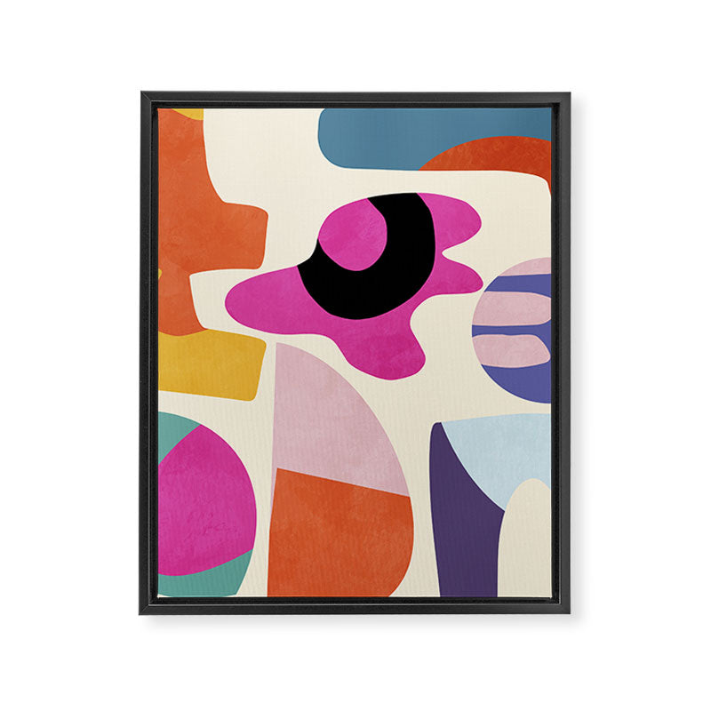 mid century modern abstract 9 Framed Canvas Print Gallery Image 8