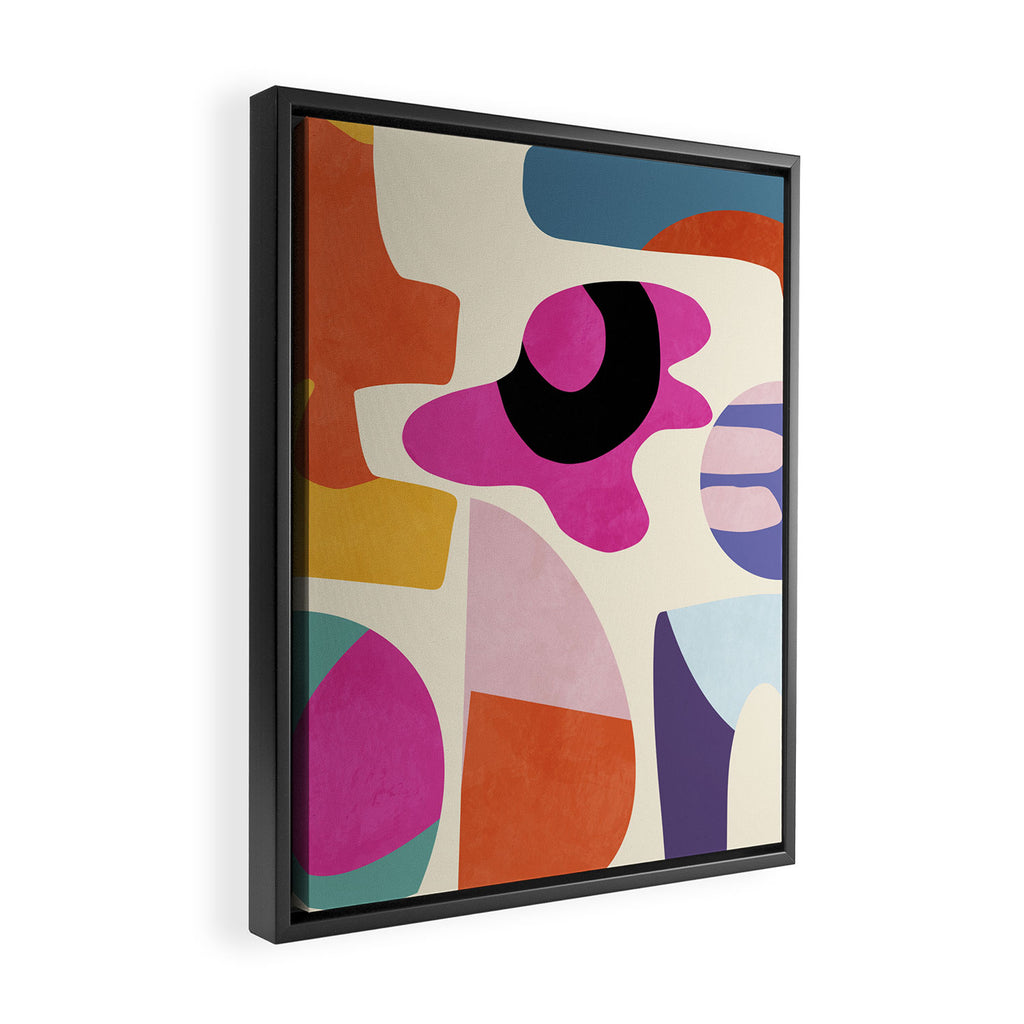 mid century modern abstract 9 Framed Canvas Print Gallery Image 2