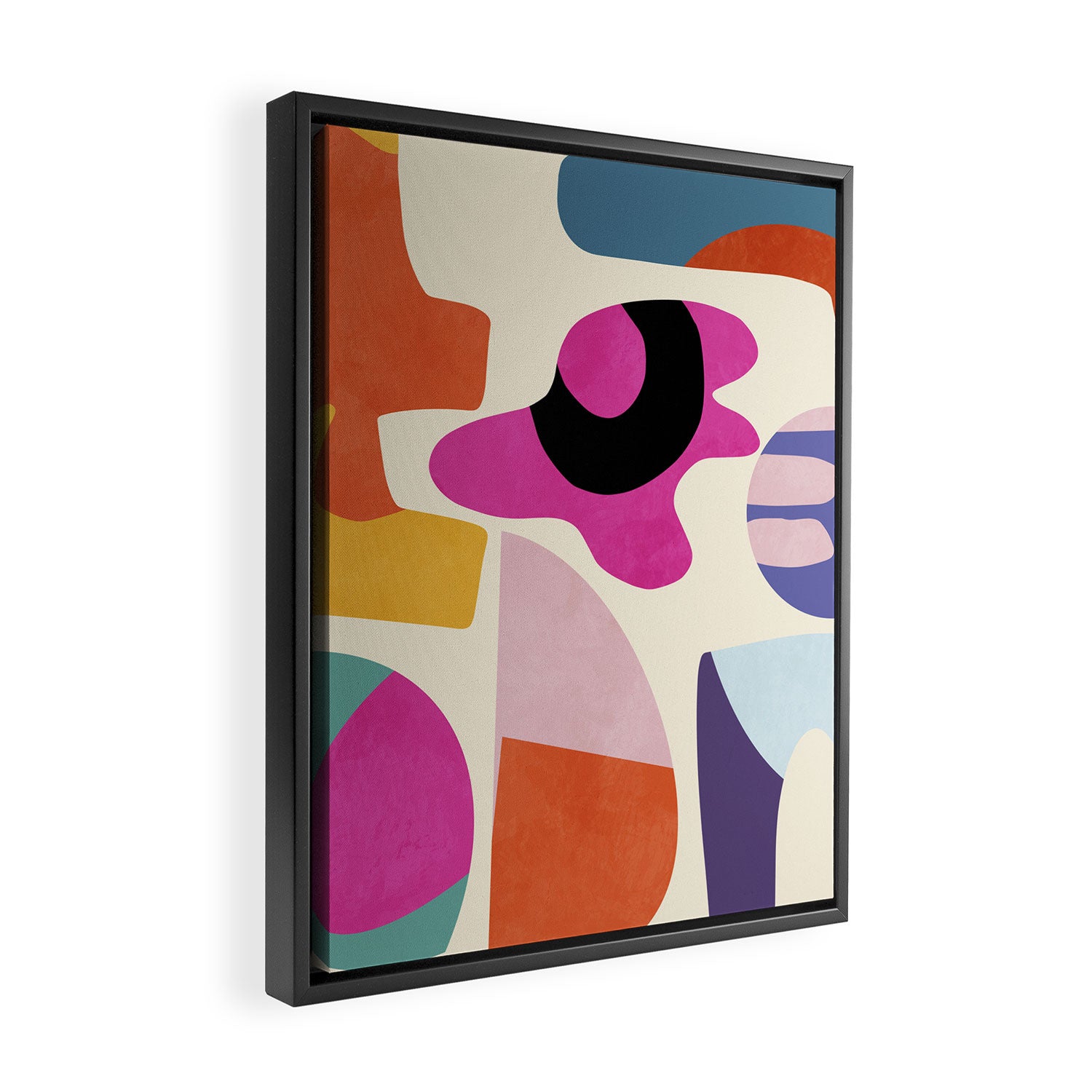 mid century modern abstract 9 Framed Canvas Print Gallery Image 2