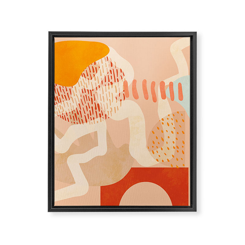 mid century modern abstract design II Framed Canvas Print Gallery Image 8