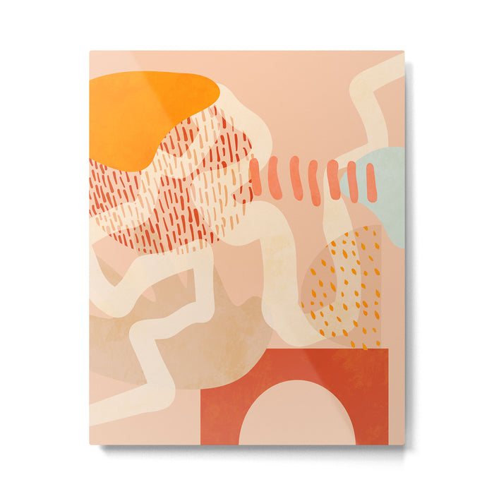 mid century modern abstract design II Metal Print Gallery Image 1
