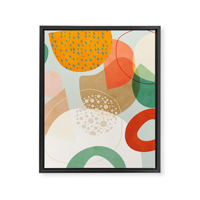 mid century modern abstract design III Framed Canvas Print Gallery Image 8