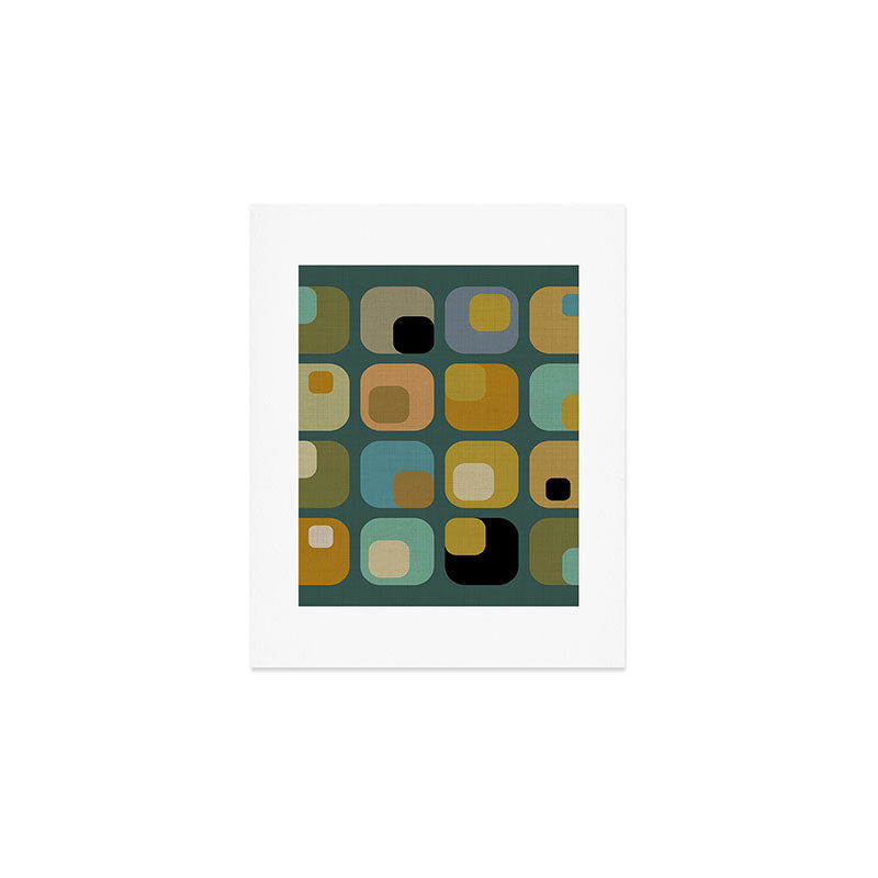 mid century modern geometric abstract pattern 23 Art Print Gallery Image 1