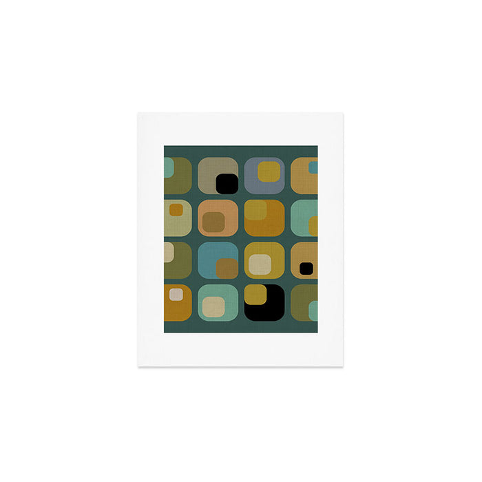 mid century modern geometric abstract pattern 23 Art Print Gallery Image 1