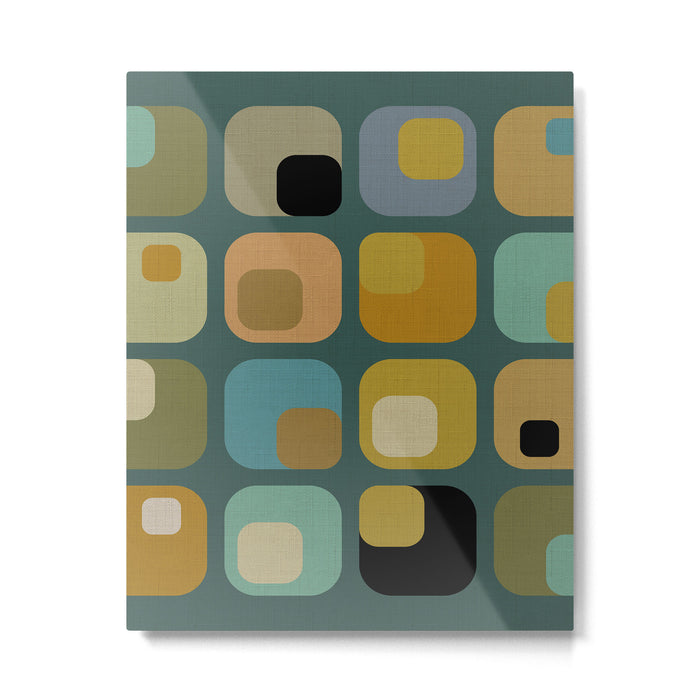 mid century modern geometric abstract pattern 23 Metal Print Gallery Image 1