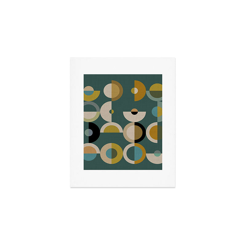mid century modern geometric abstract pattern 24 Art Print Gallery Image 1