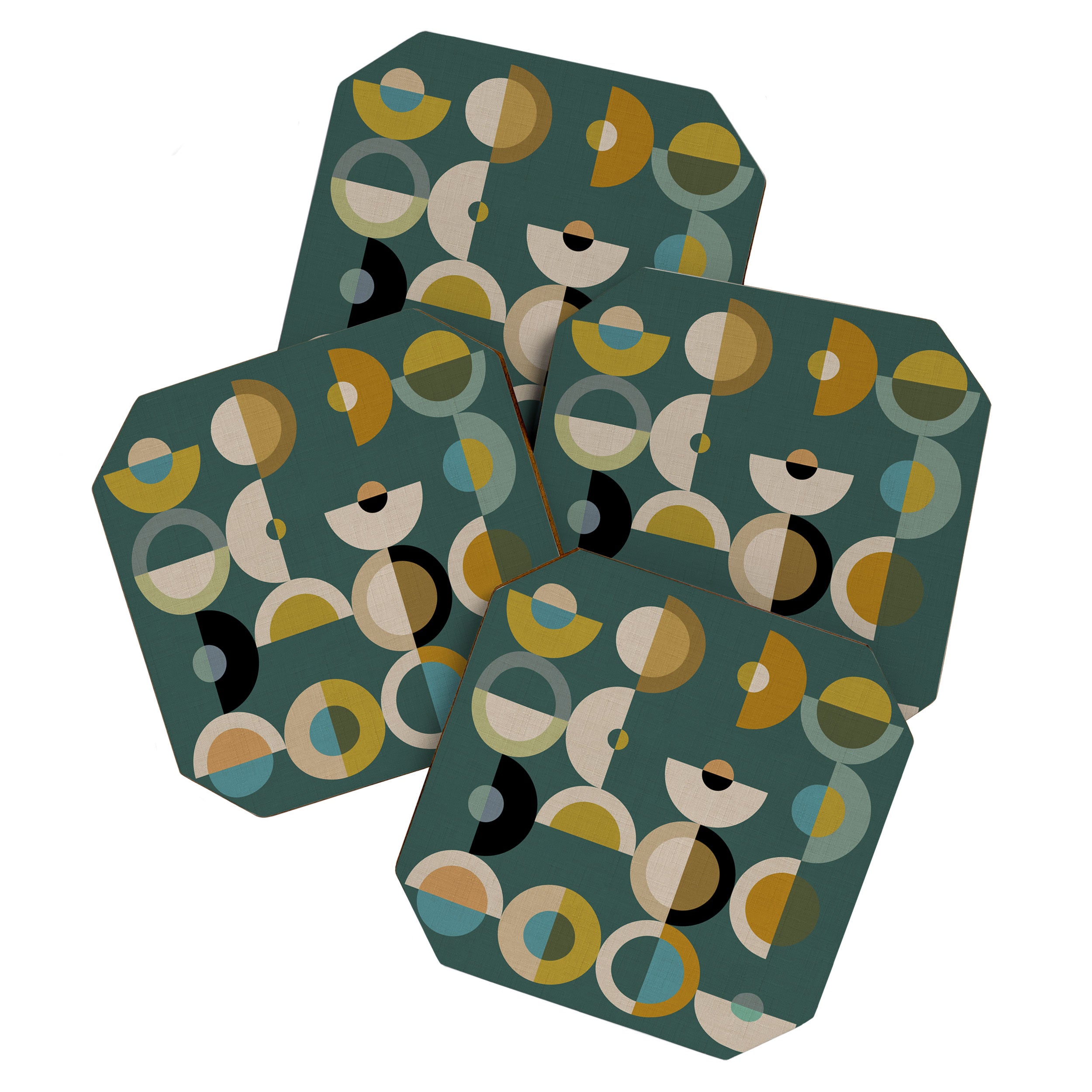mid century modern geometric abstract pattern 24 Coaster Gallery Image 1