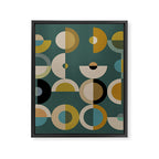 mid century modern geometric abstract pattern 24 Framed Canvas Print Gallery Image 8