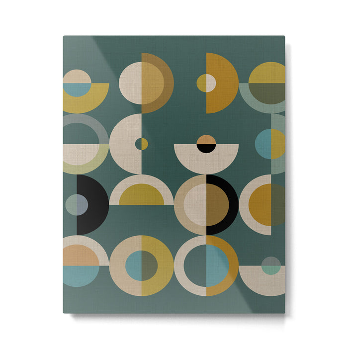 mid century modern geometric abstract pattern 24 Metal Print Gallery Image 1