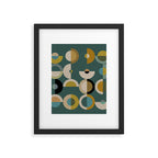 mid century modern geometric abstract pattern 24 Framed Art Print Gallery Image 6