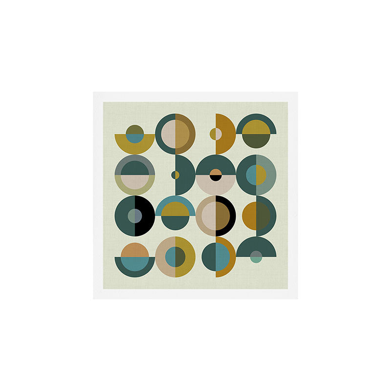 mid century modern geometric art Art Print Square Gallery Image 1