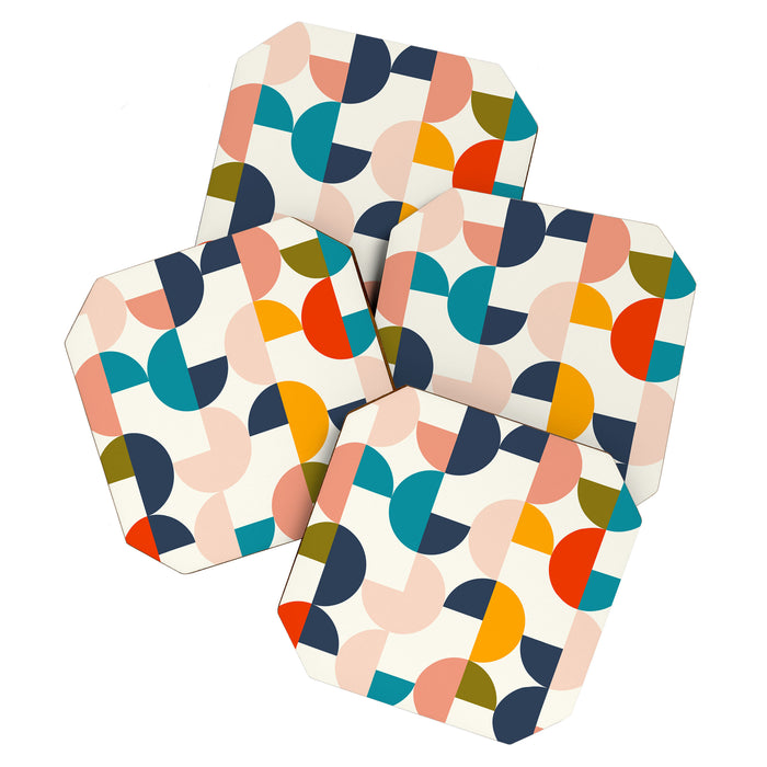 Mid Century Modern Geometry 2 Coaster Gallery Image 1