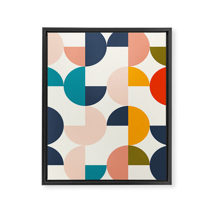 Mid Century Modern Geometry 2 Framed Canvas Print Gallery Image 1