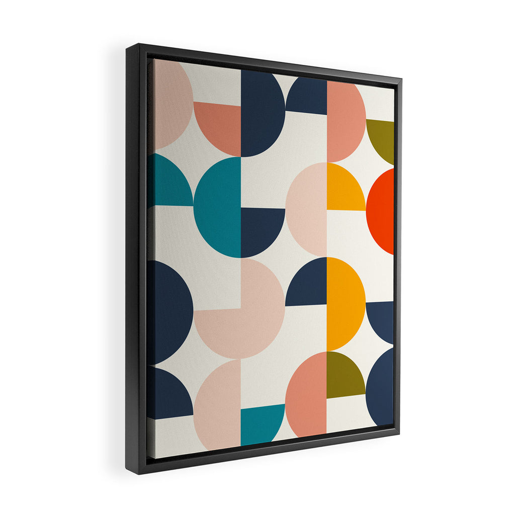 Mid Century Modern Geometry 2 Framed Canvas Print Gallery Image 2