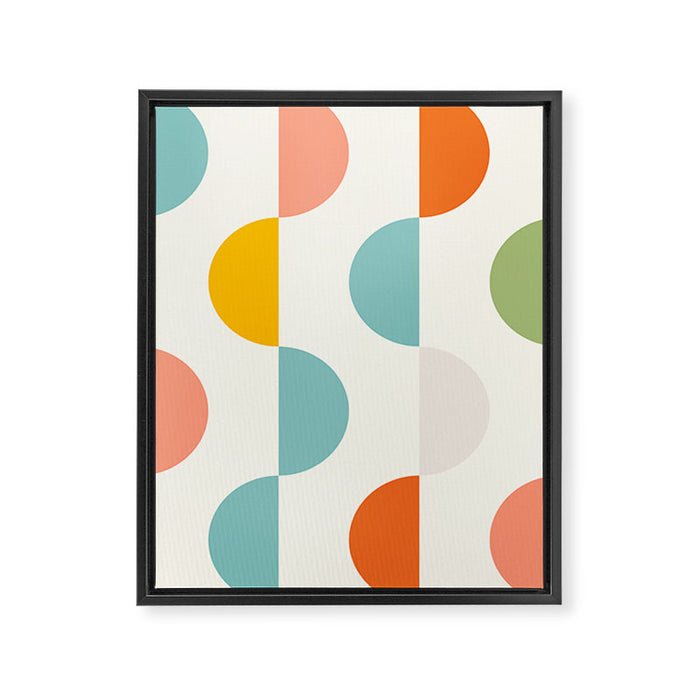 Mid Century Modern Geometry 3 Framed Canvas Print Gallery Image 1