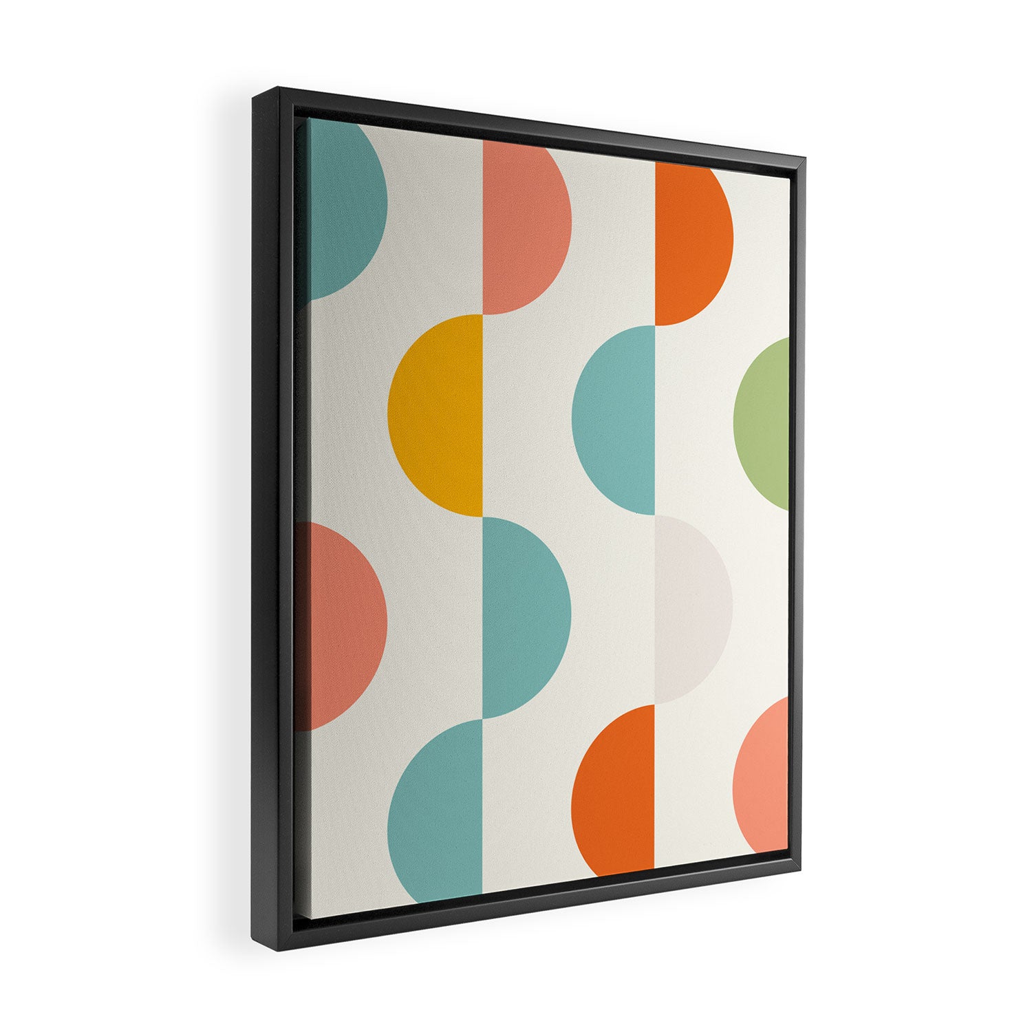 Mid Century Modern Geometry 3 Framed Canvas Print Gallery Image 2