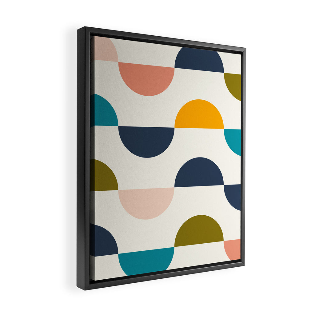 Mid Century Modern Geometry 5 Framed Canvas Print Gallery Image 2