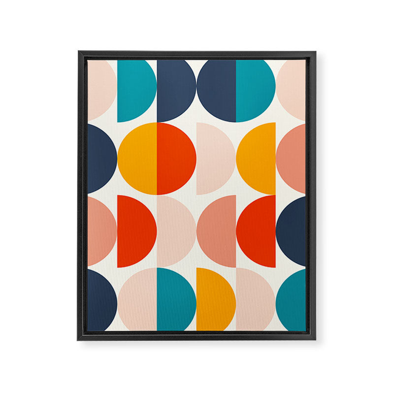Mid Century Modern Geometry 6 Framed Canvas Print Gallery Image 8