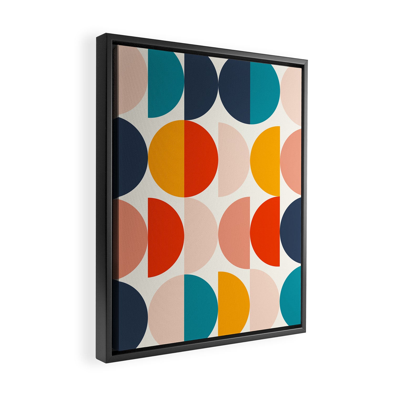 Mid Century Modern Geometry 6 Framed Canvas Print Gallery Image 2