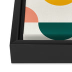 Mid Century Modern Geometry Framed Canvas Print Gallery Image 3