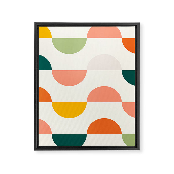 Mid Century Modern Geometry Framed Canvas Print Gallery Image 1
