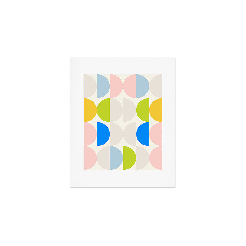 Mid Century Modern Geometry Pastel 2 Art Print Gallery Image 1