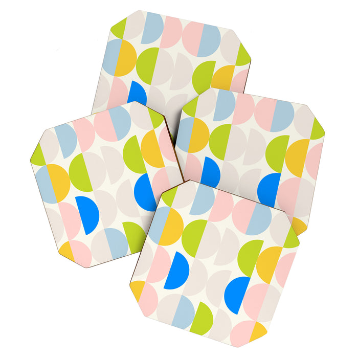 Mid Century Modern Geometry Pastel 2 Coaster Gallery Image 1
