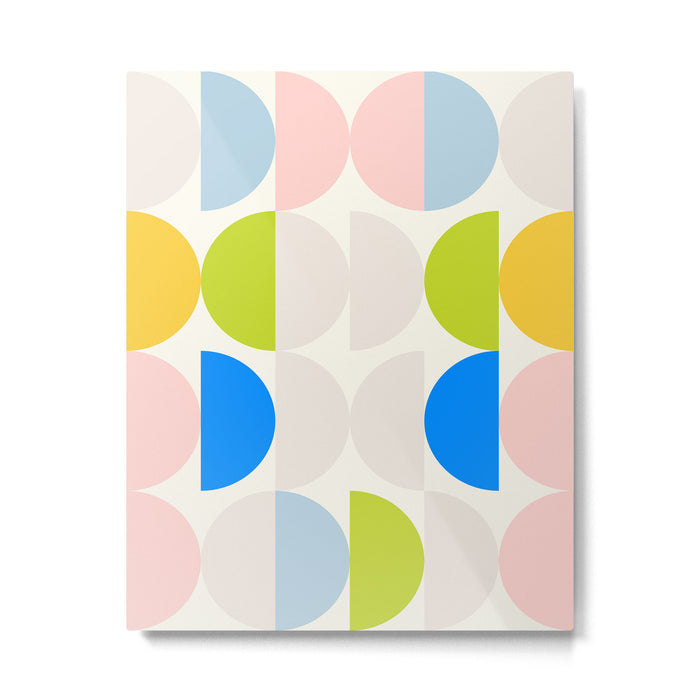 Mid Century Modern Geometry Pastel 2 Metal Print Gallery Image 1