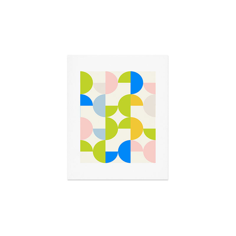 Mid Century Modern Geometry Pastel 9 Art Print Gallery Image 1