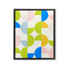 Mid Century Modern Geometry Pastel 9 Framed Canvas Print Gallery Image 8