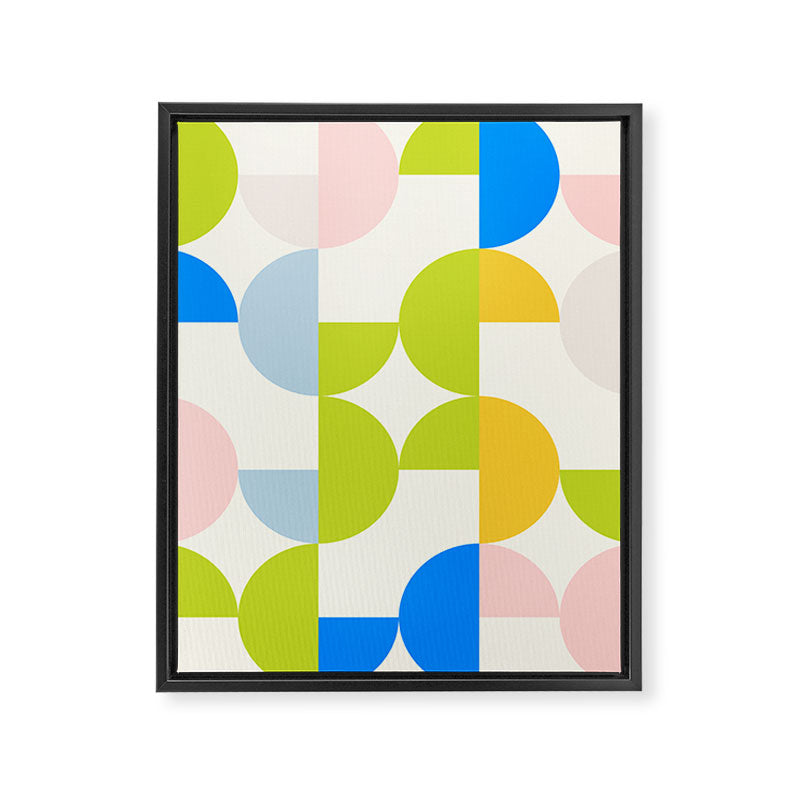Mid Century Modern Geometry Pastel 9 Framed Canvas Print Gallery Image 8
