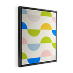 Mid Century Modern Geometry Pastel Framed Canvas Print Gallery Image 2