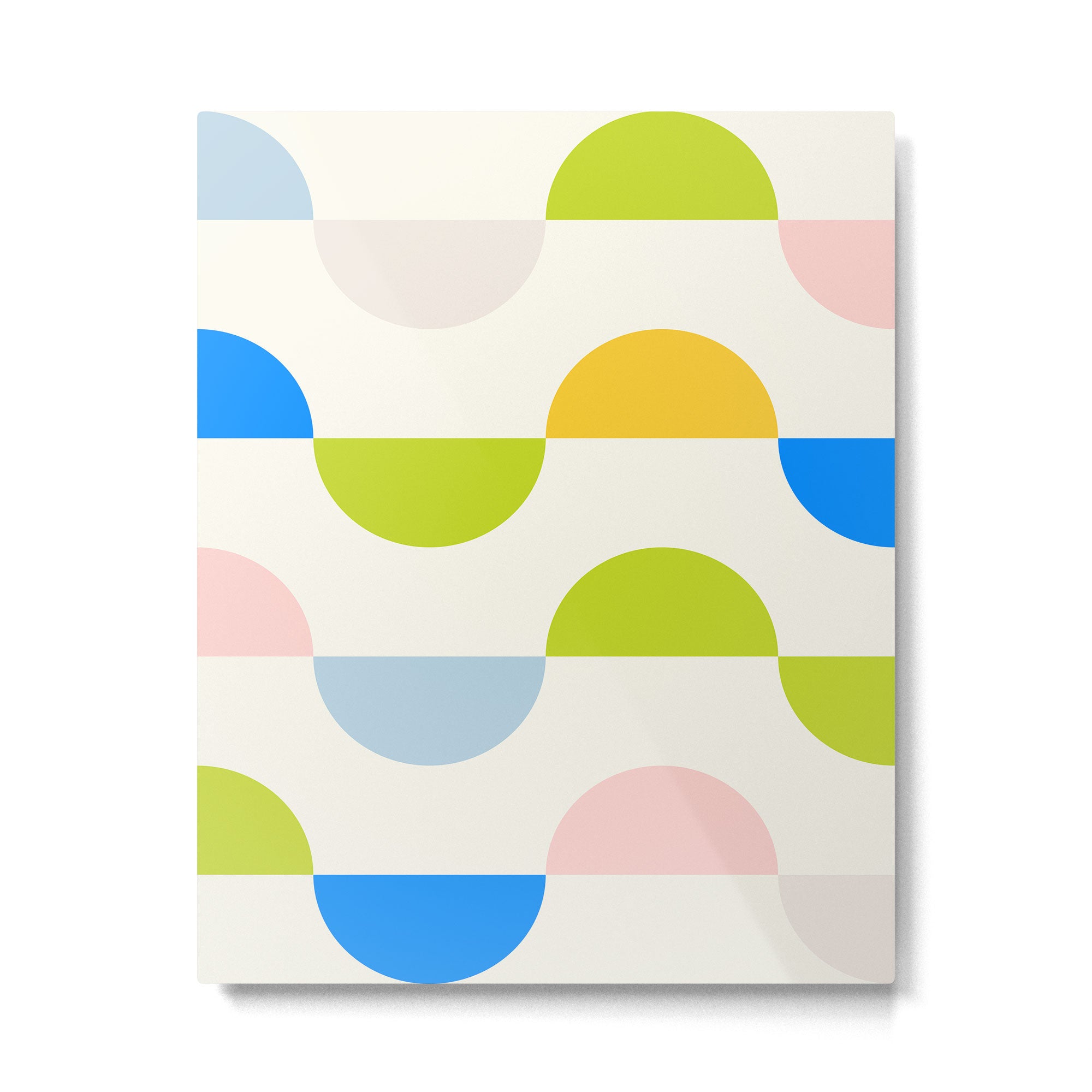 Mid Century Modern Geometry Pastel Metal Print Gallery Image 6