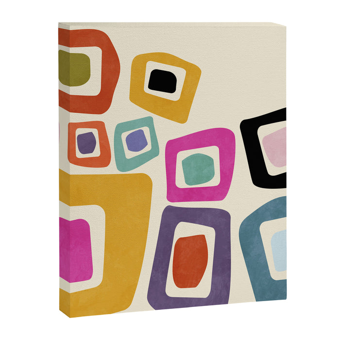 mid century modern minimal abstract 8 Canvas Print Gallery Image 1