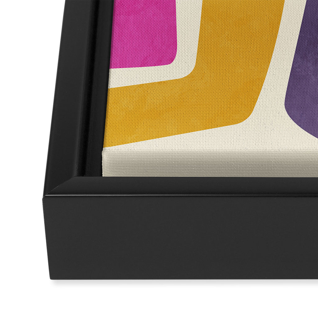mid century modern minimal abstract 8 Framed Canvas Print Gallery Image 3