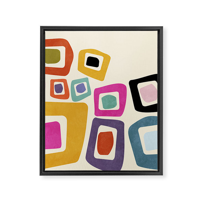 mid century modern minimal abstract 8 Framed Canvas Print Gallery Image 8