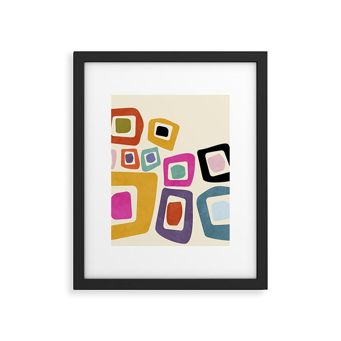 mid century modern minimal abstract 8 Framed Art Print Gallery Image 1