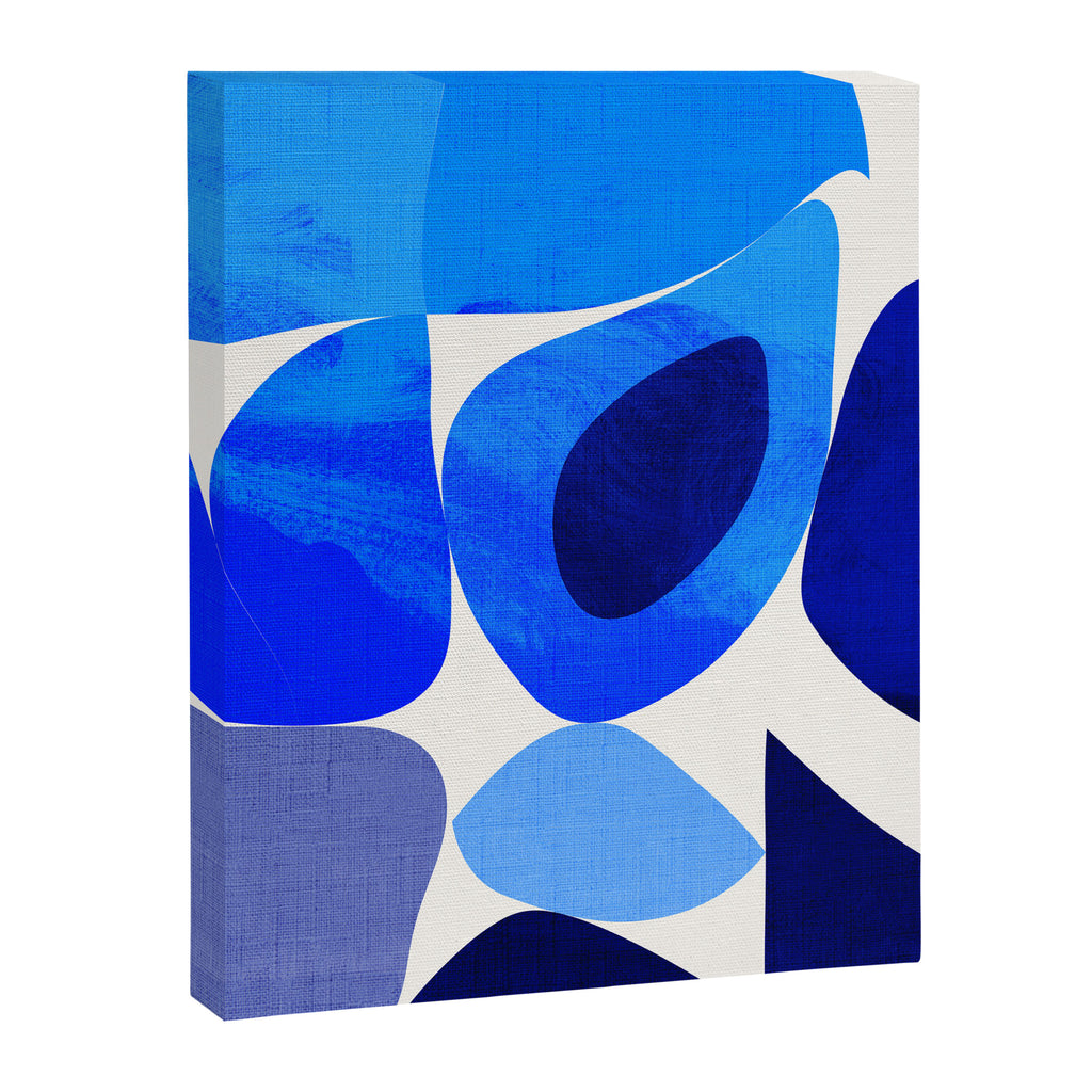 mid century modern organic blue 2 Canvas Print Gallery Image 8