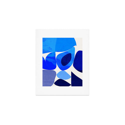 Mid Century Modern Organic Blue 2 Art Print Gallery Image 1